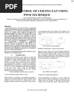 Speed Control of Ceiling Fan Using: PWM Technique