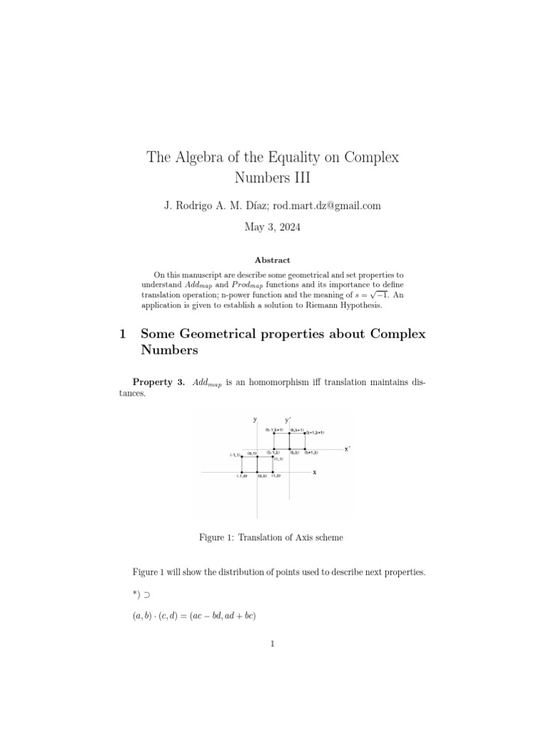 Complex Number Equality and Riemann Hypothesis | PDF | Complex Number ...