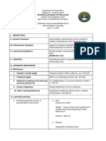 Lesson Plan in Mathematics 4