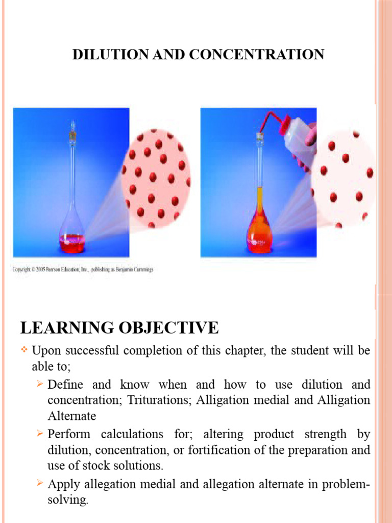 Understanding Dilution and Concentration | PDF | Mass Concentration ...