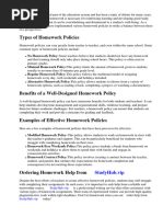 Teacher Homework Policy Examples