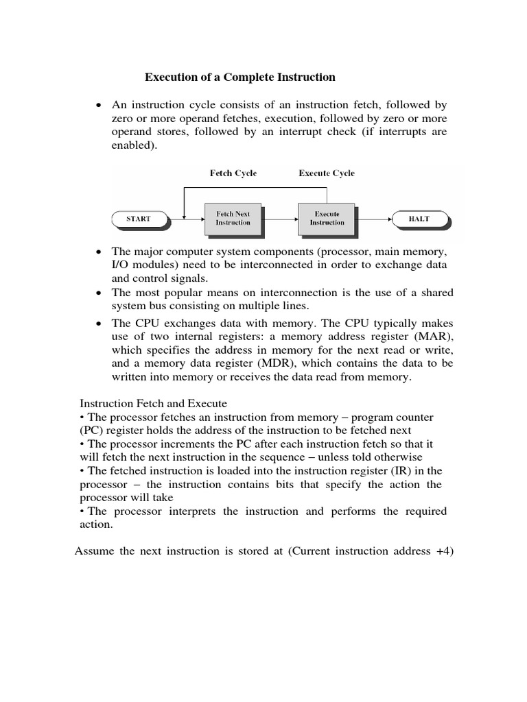 Unit-3_Execution of a Complete Instruction | PDF