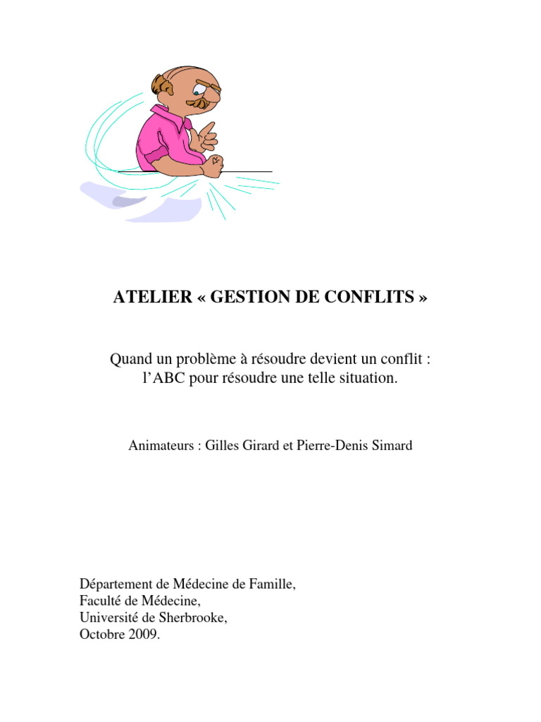 Atelier de Gestion des Conflits | PDF | Pédagogie | Psychologie