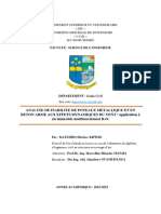 Analyse de Fiabilité de Poteaux Métalliques Et en Béton Armé Aux Effets Dynamique Du Vent Mémoire de Héritier Kipimo Nzambe