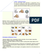 APOSTILA COM ATIVIDADES PARA PERCEPÇÃO VISUAL, MEMÓRIA, PROPRIOCEPÇÃO E APRENDIZAGEM