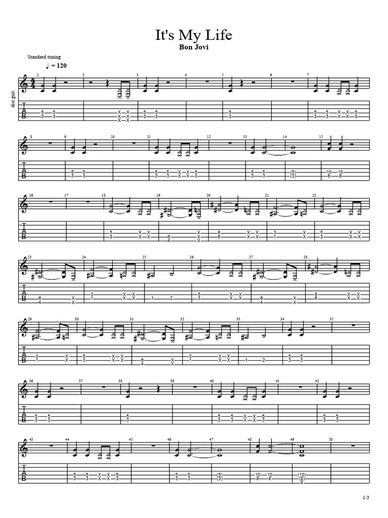 Bon jovi its my life ritmica pdf singles music music