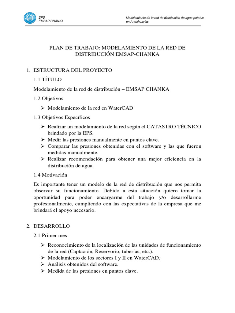 Modelamiento Red Agua Andahuaylas EMSAP | PDF | Informática