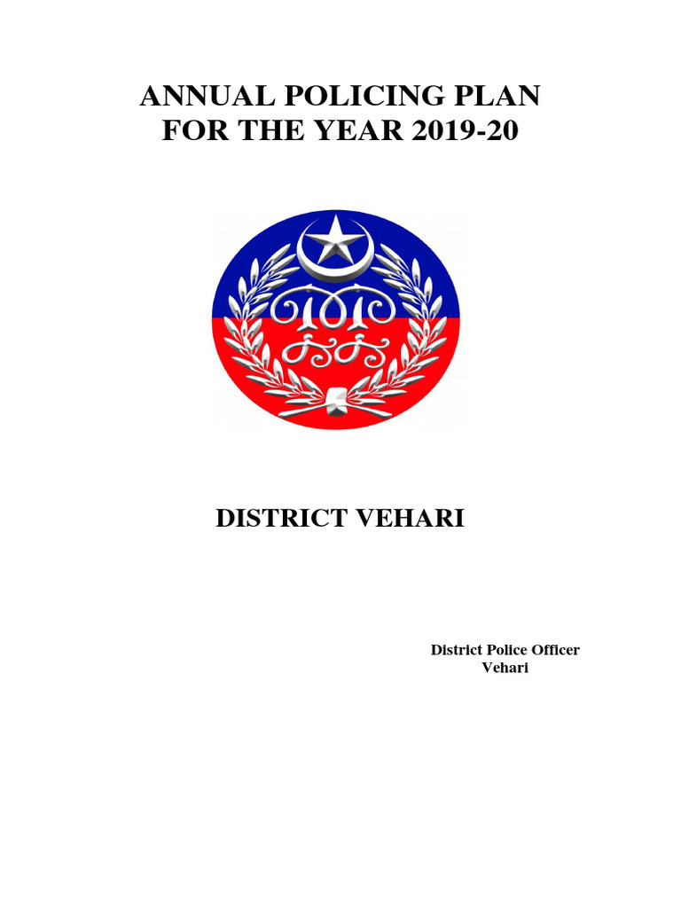 Vehari District Annual Policing Plan 2019-20 | PDF | Police | Law ...