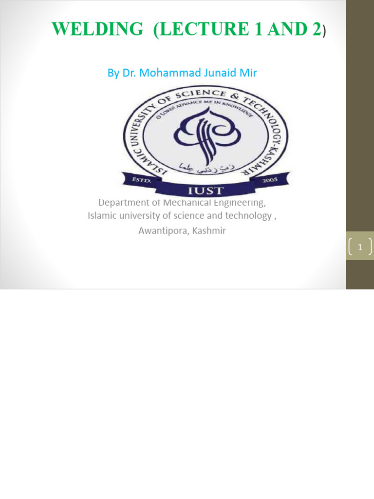 Introduction to Welding PDF Welding Construction