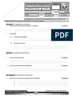 EXAMEN BIMESTRAL DE PERSONAL SOCIAL 5TO DE PRIMARIA