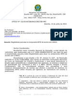 DOCUMENTO MEC SOBRE LICENCIATURA Consulta sobre Elegibilidade para atuar no Componente ARTE-BNCC