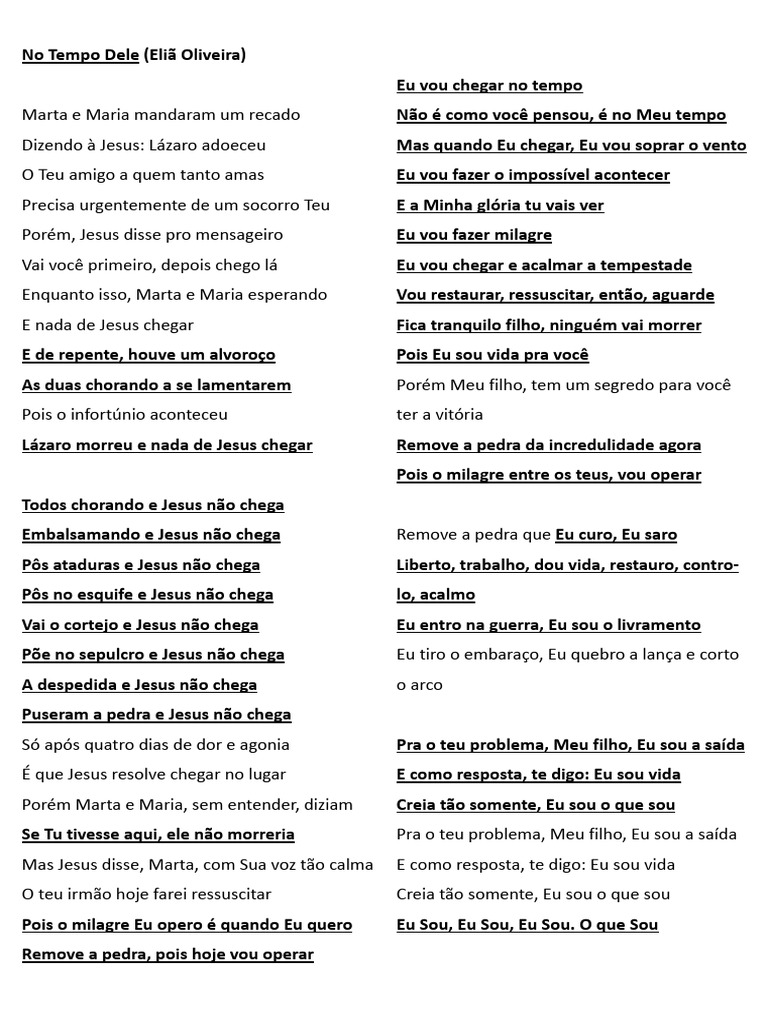 Marta e Maria: Recado a Jesus | PDF | Religião e Espiritualidade
