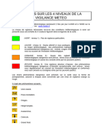 Rappels 4 Niveaux Vigilance Meteo