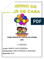 Gabi CADERNO DE DEVER DE CASA