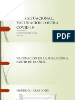 Sala Situacional, Vacunación Contra Covid-19 Año 2021