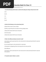 Binary File MCQ Question Bank For Class 12 - CBSE Python