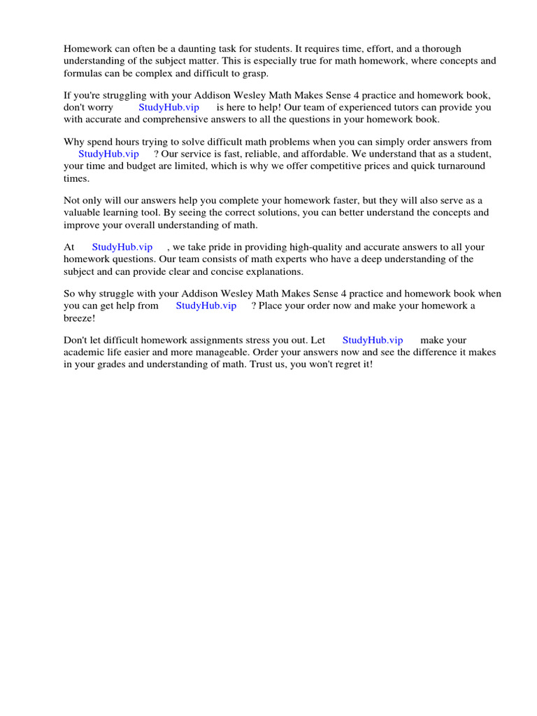 Addison Wesley Math Makes Sense 4 Practice and Homework Book Answers ...