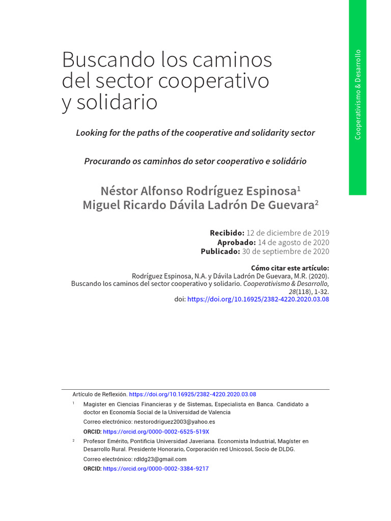 Dinámica Actual del Cooperativismo | PDF | Cooperativa | Colombia