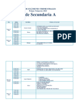 Rol de Exámenes Trimestrales - Secundaria - 2a