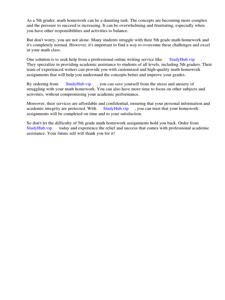 5th Grade Math Homework Assignments | PDF | Worksheet | Mathematics