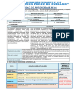 1° Unidad de Aprendizaje de CC - Ss. Primero C - D