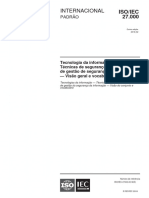 [ABNT NBR ISOIEC 27000_2018] Tecnologia Da Informação - Técnicas de Segurança - Sistemas de Gestão de Segurança Da Informação