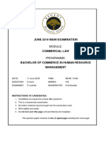 BCOM HRM Y2 - Com Law - June 2019