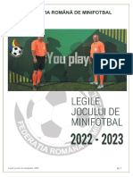 Legile Jocului de Minifotbal Editia 2022 2023
