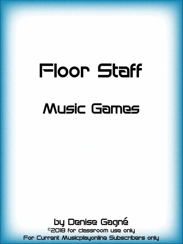 Floor Staff Games Download Free PDF Clef