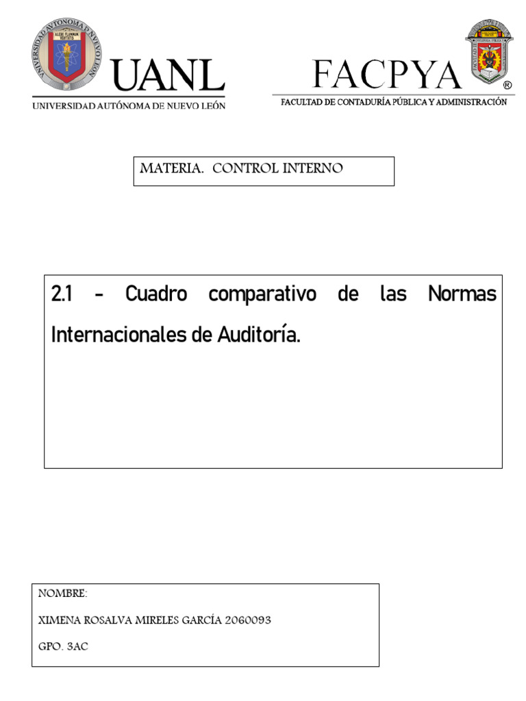 Normas Internacionales de Auditoría | PDF | Auditoría | Contralor