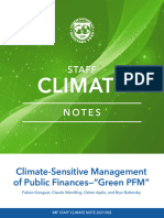 Climate-Sensitive Management of Public Finances-"Green PFM"