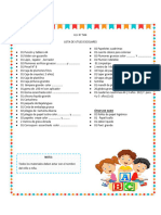 Lista de Utiles Escolares Inicial