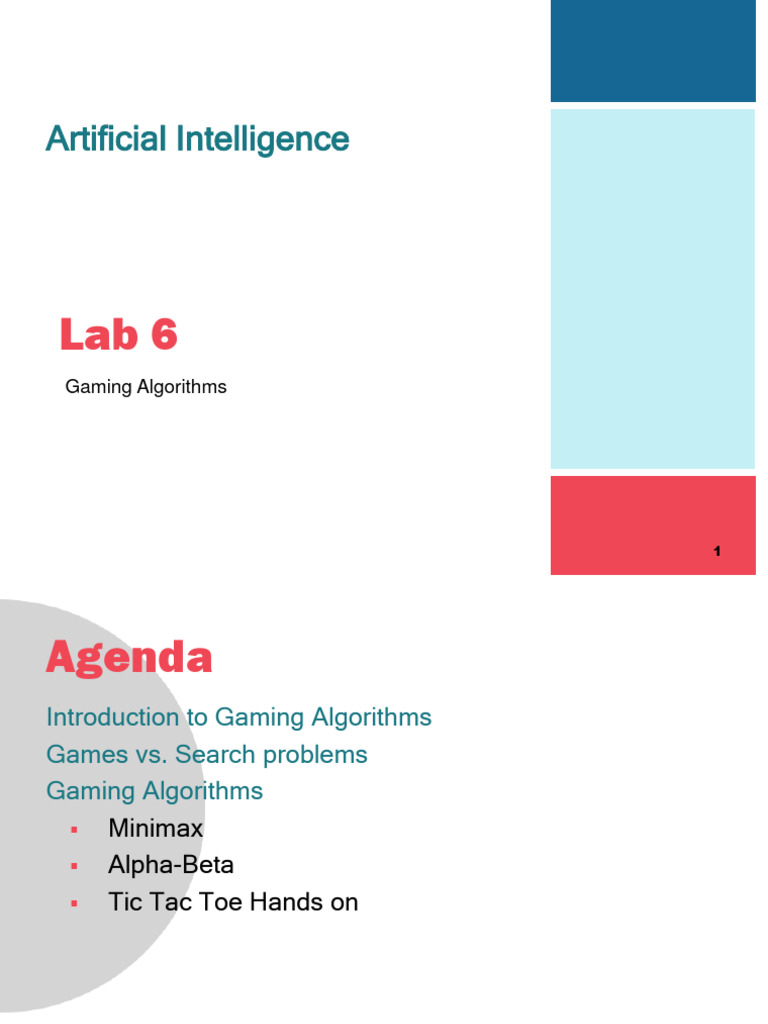 Gaming Algorithms in AI: Minimax & Alpha-Beta | PDF | Applied ...