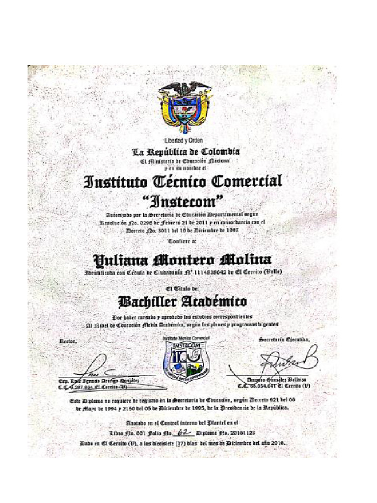 14 diploma y acta grado bachiller pdf