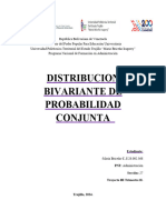 Distribucion Bivariante de Probabilidad Conjunta