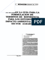 RJ 021-95-INRENA Guía para Formular Términos Referencia para EIA en Sector Agrario