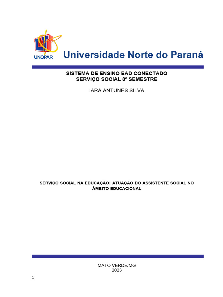TCC Serviço Social | PDF | Trabalho social | Sociologia