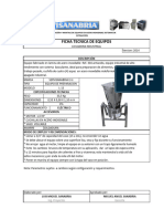 Ficha Tecnica Licuadora Industrial 15L