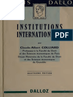 Claude Albert COLLIARD Institutions Internationales 4ed DALLOZ 1967