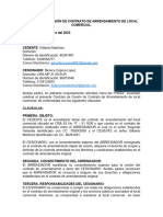 Contrato de Cesión de Contrato de Arrendamiento de Local Comercial