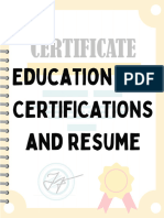 03 Education Certification Resume
