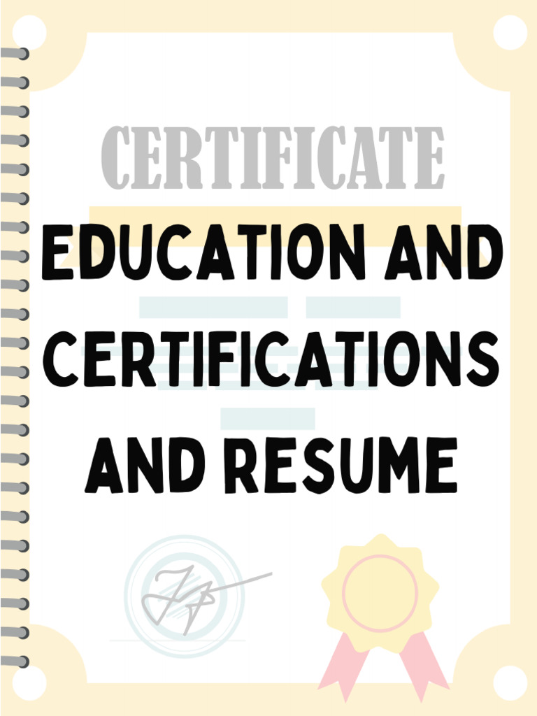 EDUCATION AND CERTIFICATION RESUME intelligence overview