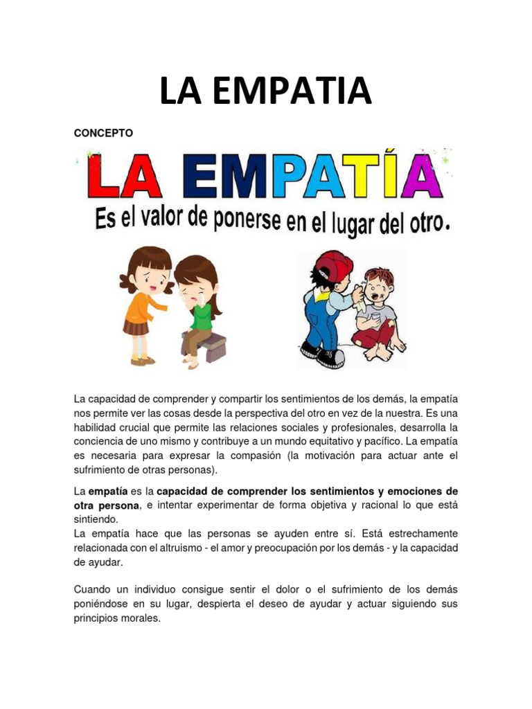 La Empatia | PDF | Empatía | Las emociones