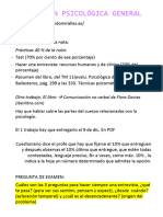 EVALUACIÓN PSICOLÓGICA GENERAL