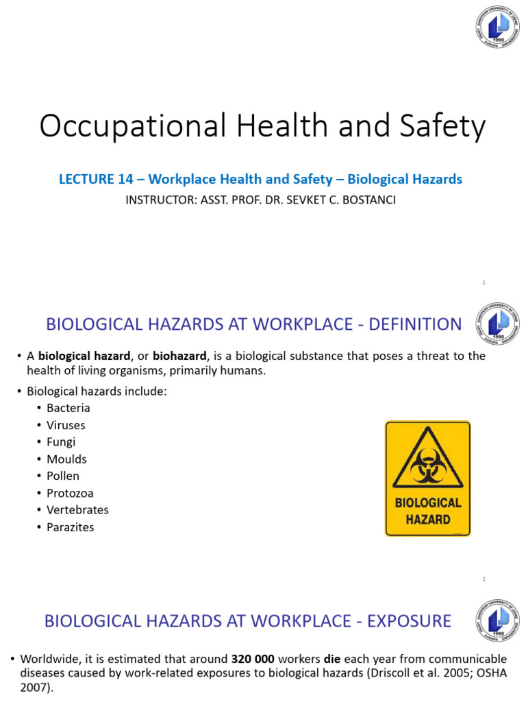 Understanding Workplace Biological Hazards | PDF | Personal Protective ...