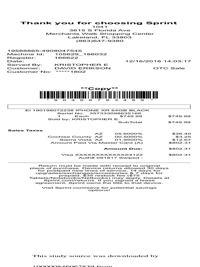 sprint-usa-iphone-xr-2018-receipt-pdf-pdf-mobile-computers