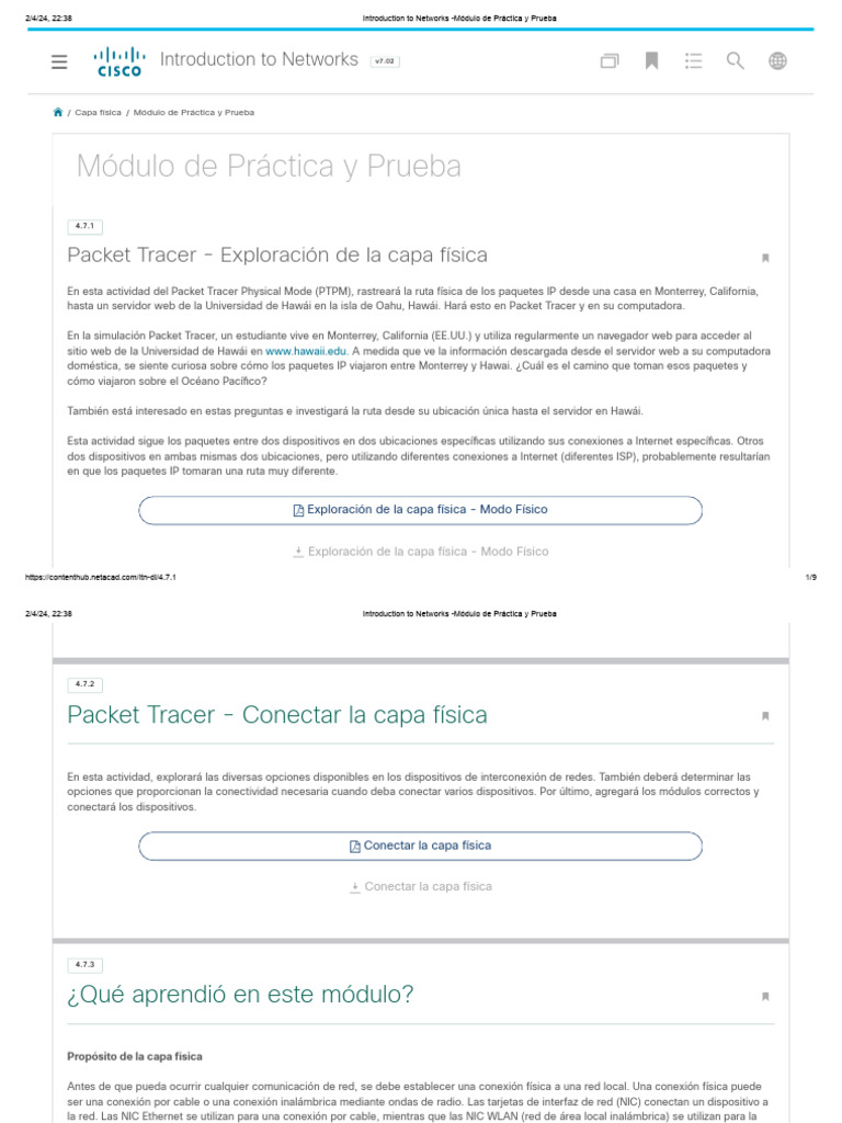Pruebas y Conexiones de Capa Física | PDF | Cable coaxial | Red de ...