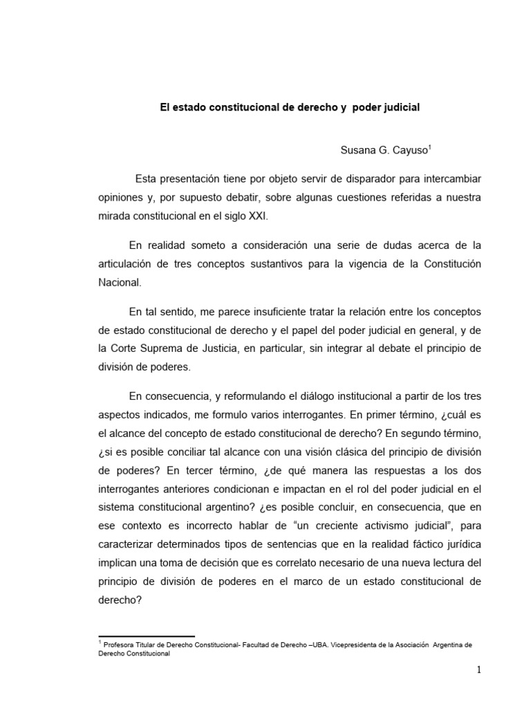 Estado Constitucional y Poder Judicial | PDF | Constitución | Democracia