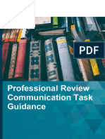 Professional Reviews Candidate Communication Task Submission Guidance