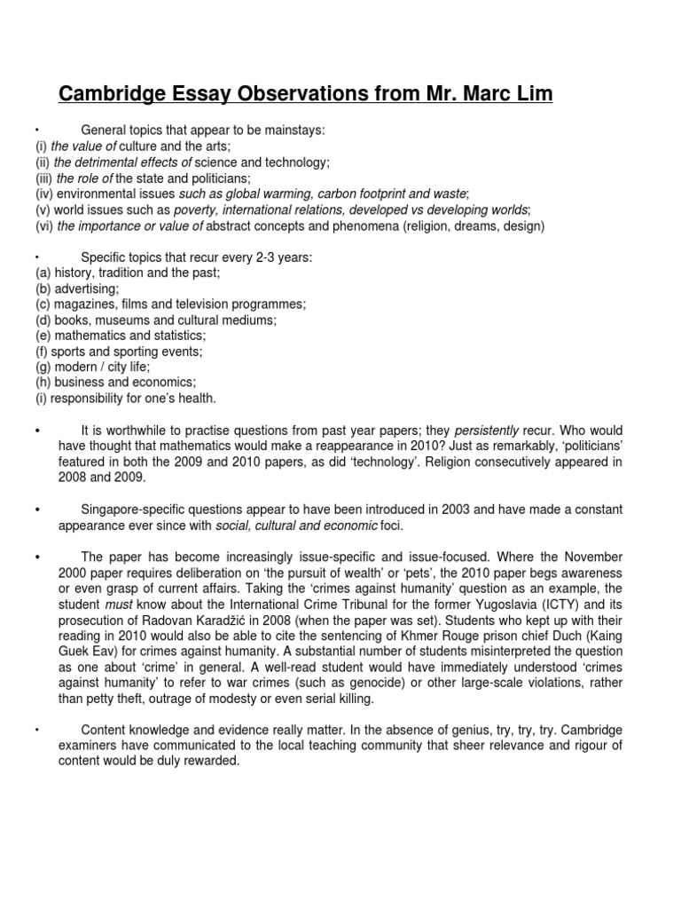 essay on global issues